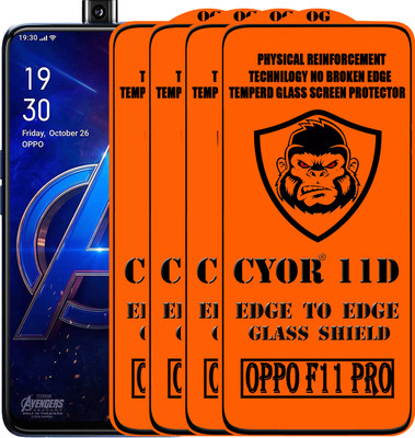 CYOR Edge To Edge Tempered Glass for OPPO F11 PRO(Pack of 4)