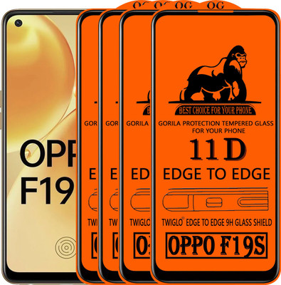 TWIGLO Edge To Edge Tempered Glass for OPPO F19S(Pack of 4)