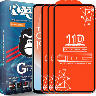 Roxel Edge To Edge Tempered Glass for Tecno Camon 19 Neo(Pack of 3)