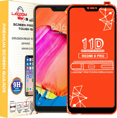 Laxdom Edge To Edge Tempered Glass for Mi Redmi 6 pro(Pack of 1)