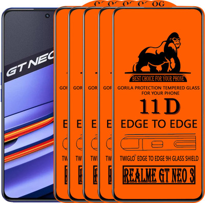 TWIGLO Edge To Edge Tempered Glass for REALME GT NEO 3(Pack of 5)