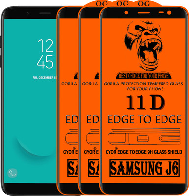 CYOR Edge To Edge Tempered Glass for SAMSUNG J6(Pack of 3)