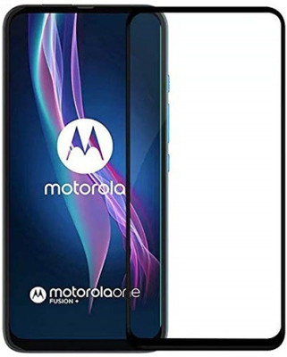 RCHJV Edge To Edge Tempered Glass for Motorola One Fusion Plus(Pack of 1)