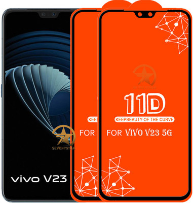 SEVEN7STAR Edge To Edge Tempered Glass for VIVO V23 5G(Pack of 2)