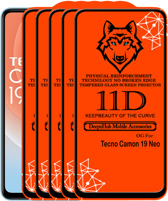 DeepzHub Edge To Edge Tempered Glass for Tecno Camon 19 Neo(Pack of 5)