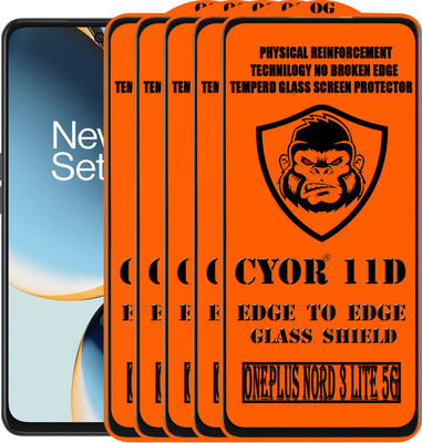 CYOR Edge To Edge Tempered Glass for ONEPLUS NORD CE 3 LITE 5G(Pack of 5)