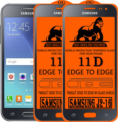 TWIGLO Edge To Edge Tempered Glass for SAMSUNG J2-16(Pack of 2)