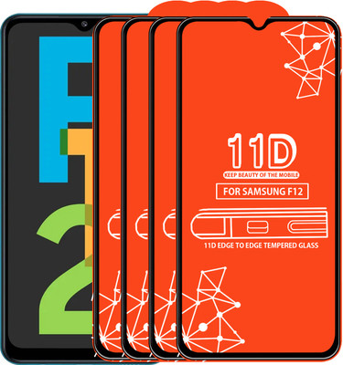 Qyist Edge To Edge Tempered Glass for Samsung Galaxy F12(Pack of 4)