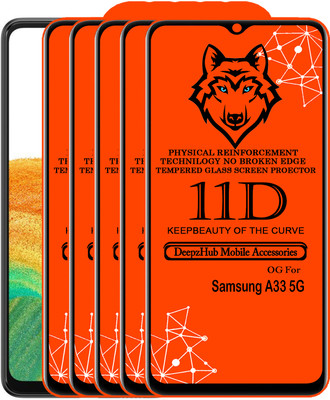CRodible Edge To Edge Tempered Glass for Samsung Galaxy A33 5G(Pack of 5)