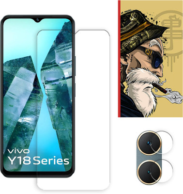 ARBAN Edge To Edge Tempered Glass for vivo Y18 4G Tempered Glass Screen Protector | Anti-Scratch | Edge to Edge Full Coverage | 9H Hardness ( 1 FRONT SCREEN GUARD + 1 CAMERA LENS PROTECTOR + 1 FREE BACK EMBOSSED SKIN001 )(Pack of 1)