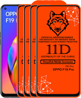 DeepzHub Edge To Edge Tempered Glass for OPPO F19 Pro(Pack of 4)