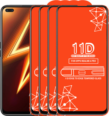 Qyist Edge To Edge Tempered Glass for Realme 6 Pro(Pack of 4)