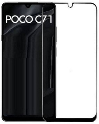 AKSHUD Edge To Edge Tempered Glass for POCO C71(Pack of 1)