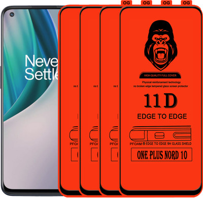 Laxdom Edge To Edge Tempered Glass for ONEPLUS NORD N10(Pack of 4)