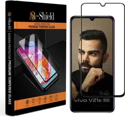 MS-Shield Edge To Edge Tempered Glass for Vivo V21e 5G(Pack of 1)