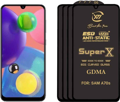 GDMA Edge To Edge Tempered Glass for SAMSUNG A70 s(Pack of 4)