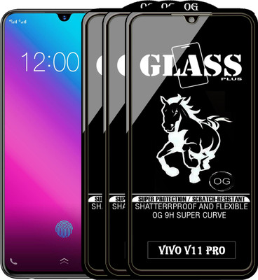 PFOAM Edge To Edge Tempered Glass for Vivo V11 Pro(Pack of 3)