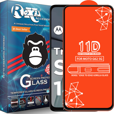 Roxel Edge To Edge Tempered Glass for Moto G62 5G(Pack of 1)