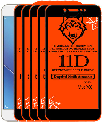 DeepzHub Edge To Edge Tempered Glass for VIVO Y66(Pack of 5)