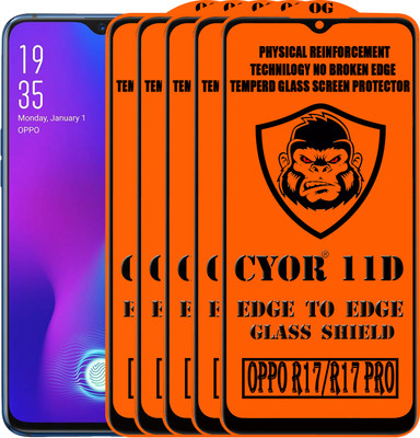 CYOR Edge To Edge Tempered Glass for OPPO R17 PRO(Pack of 5)