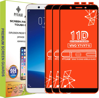 PFOAM Edge To Edge Tempered Glass for VIVO Y71(Pack of 3)