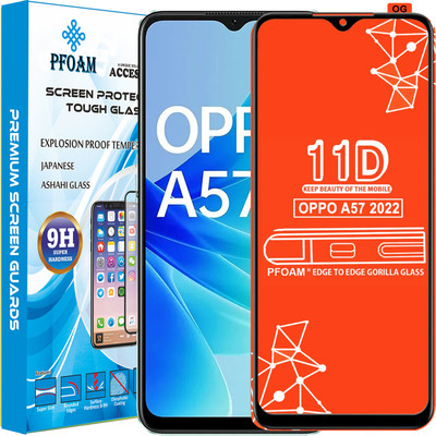 PFOAM Edge To Edge Tempered Glass for OPPO A57 2022(Pack of 1)