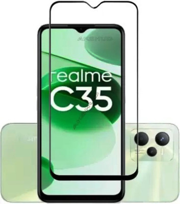 9H Edge To Edge Tempered Glass for Realme C35 (Full Screen Coverage with Easy Installation Kit)(Pack of 1)