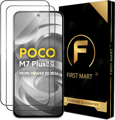 FIRST MART Edge To Edge Tempered Glass for Poco M7 Plus 5G, M7 Plus 5G(Pack of 2)