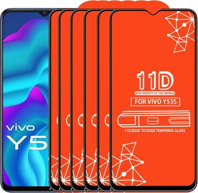 Roxel Edge To Edge Tempered Glass for Vivo Y53S(Pack of 6)