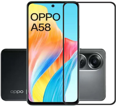 SM Styles Edge To Edge Tempered Glass for Oppo A58(Pack of 1)