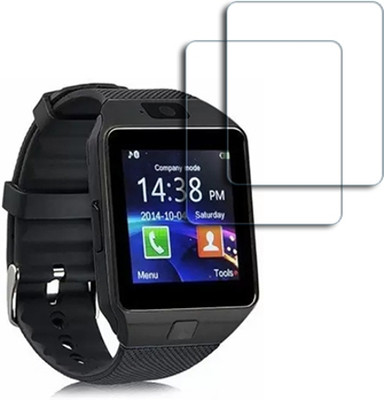 SOMTONE Edge To Edge Tempered Glass for DZ09 BT Smartwatch with Sim Slot 40mm SMARTWATCH SCREEN GUARD(Pack of 2)