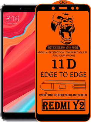 CYOR Edge To Edge Tempered Glass for Mi Redmi Y2(Pack of 1)