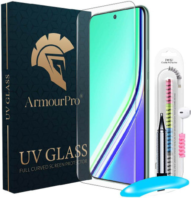 ArmourPro Edge To Edge Tempered Glass for Realme P3 Pro 5G, Realme P3 Pro, UV Glue Tempered Glass with Cable Protector(Pack of 1)