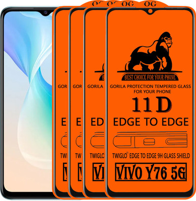 TWIGLO Edge To Edge Tempered Glass for VIVO Y76 5G(Pack of 4)