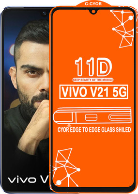 CYOR Edge To Edge Tempered Glass for VIVO V21 5G(Pack of 1)