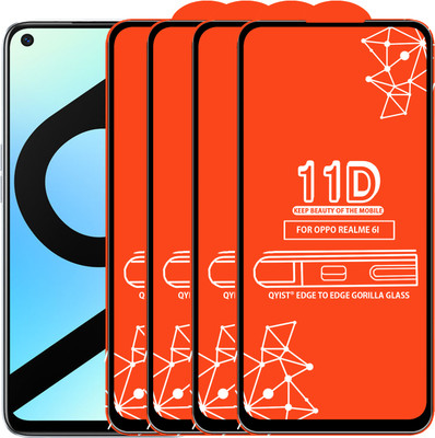 Qyist Edge To Edge Tempered Glass for Realme 6I(Pack of 4)