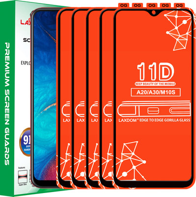 Laxdom Edge To Edge Tempered Glass for SAMSUNG GALAXY A20(Pack of 5)