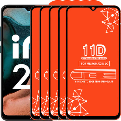 Qyist Edge To Edge Tempered Glass for Micromax In 2C(Pack of 5)