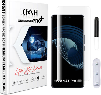 KLAH Edge To Edge Tempered Glass for Vivo V23 Pro 5G, Borderless UV Glass Protection(Pack of 1)