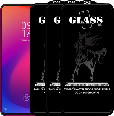 TWIGLO Edge To Edge Tempered Glass for Mi K20(Pack of 3)