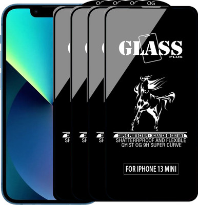 Qyist Edge To Edge Tempered Glass for IPHONE 13 MINI(Pack of 4)