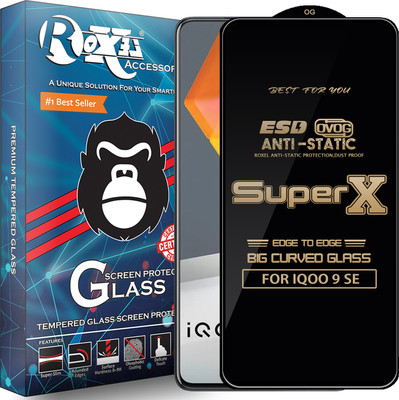 Roxel Edge To Edge Tempered Glass for IQOO 9 SE(Pack of 1)