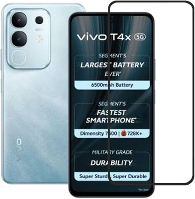 FwellT Edge To Edge Tempered Glass for Vivo T4X 5G(Pack of 1)