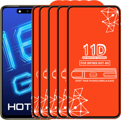 Qyist Edge To Edge Tempered Glass for Infinix Hot 40I(Pack of 5)
