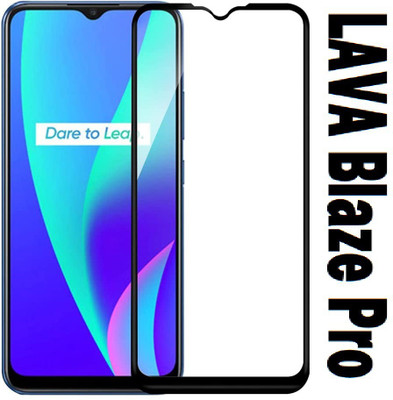 LIKEDESIGN Edge To Edge Tempered Glass for Lava Blaze Pro(Pack of 1)