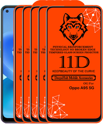 CRodible Edge To Edge Tempered Glass for OPPO A95 5G(Pack of 5)