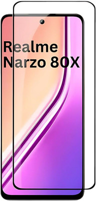 MobiWay Edge To Edge Tempered Glass for Realme Narzo 80x 5G(Pack of 1)