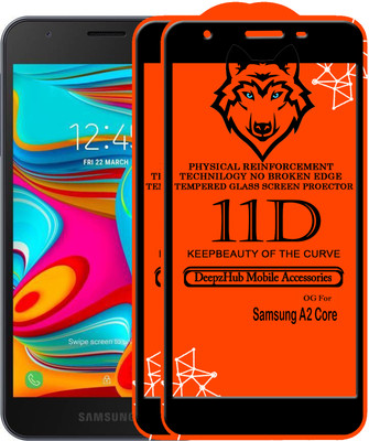CRodible Edge To Edge Tempered Glass for Samsung Galaxy A2 Core(Pack of 2)