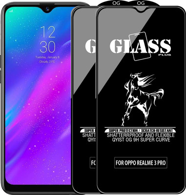 Qyist Edge To Edge Tempered Glass for REALME 3 PRO(Pack of 2)