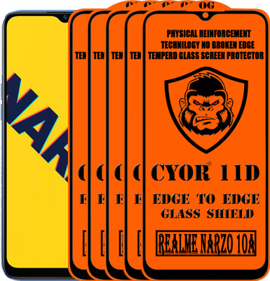CYOR Edge To Edge Tempered Glass for REALME NARZO 10A(Pack of 5)
